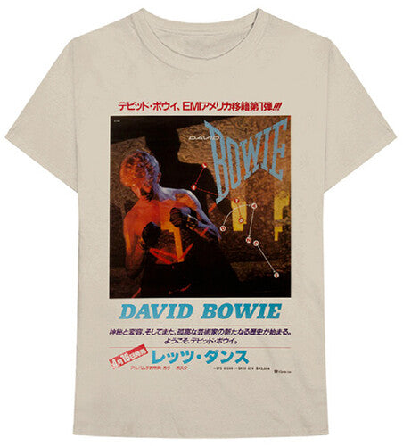 David Bowie Let's Dance Japanese Text Sand Unisex Short Sleeve T-shirt2XL [T-Shirt] - Rock Band Apparel