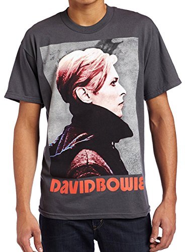 David Bowie Men'S David Bowie Low Portrait Men'S T-Shirt, Gray, Large [T-Shirt] - Rock Band Apparel