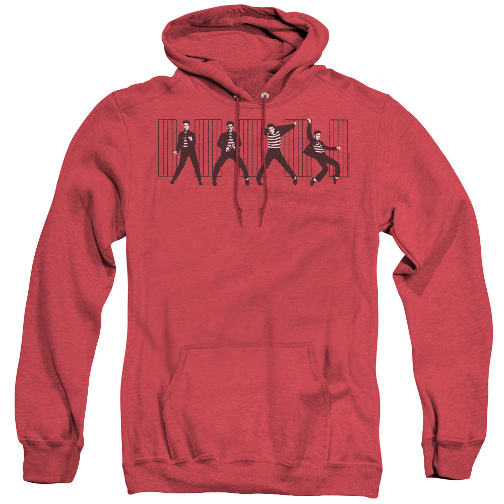 Elvis Presley Jailhouse Rock Mens Heather Hoodie Red Officially Licensed
