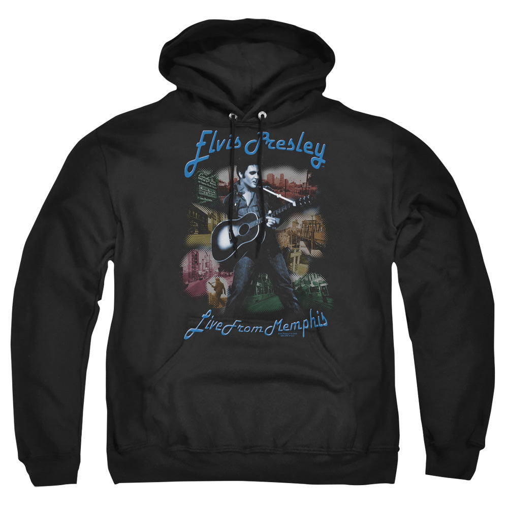 Elvis Presley Memphis Mens Hoodie Black