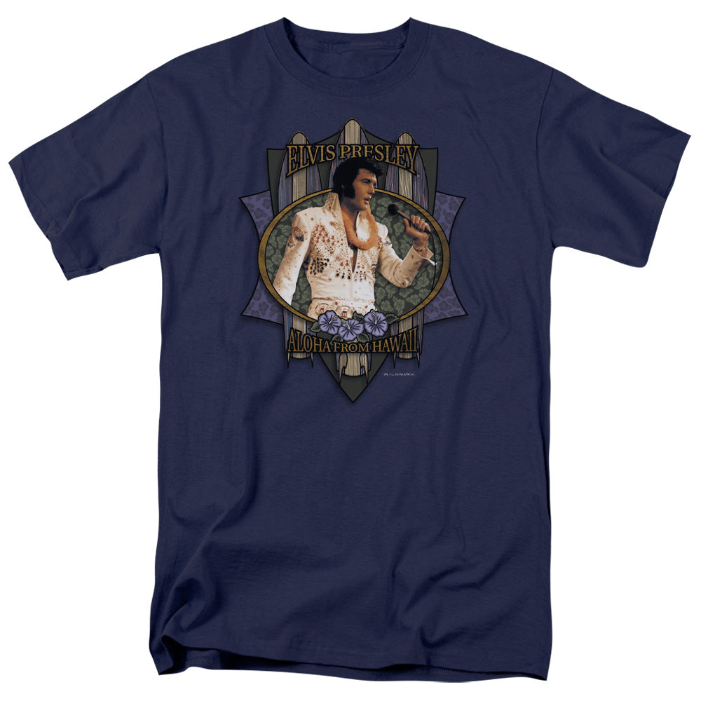 Elvis Presley Aloha From Hawaii Mens T Shirt Navy Officially Licensed
