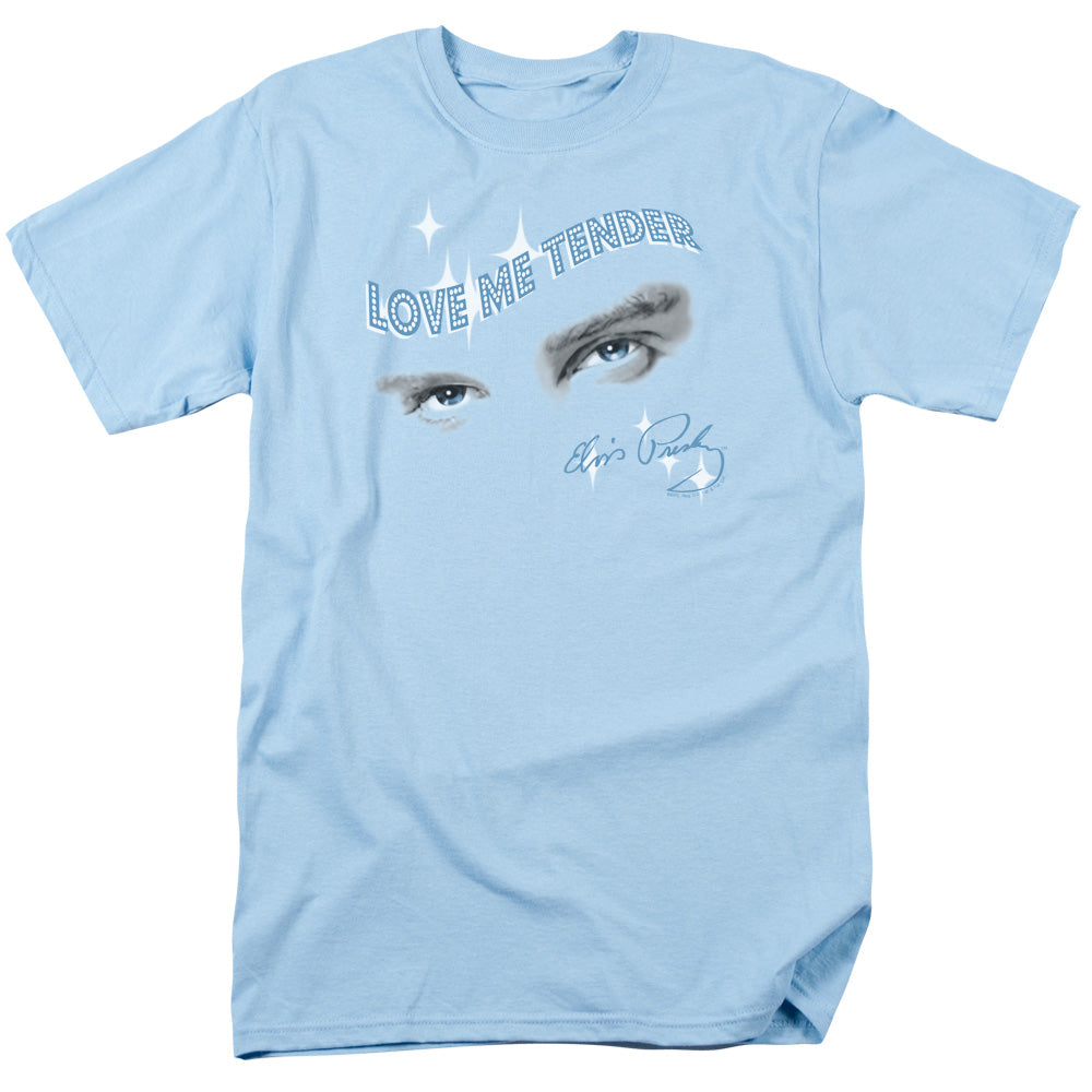 Elvis Presley Tender Eyes Mens T Shirt Light Blue Officially Licensed