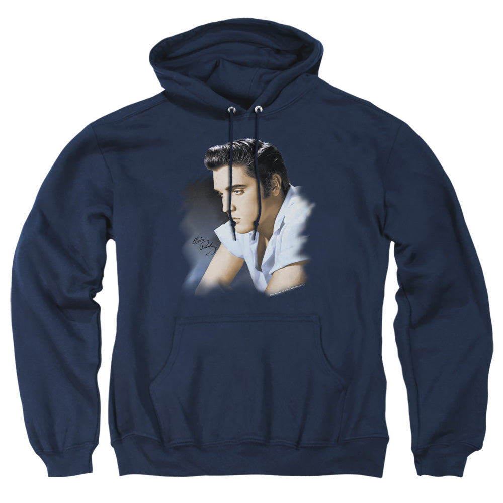 Elvis Presley Blue Profile Mens Hoodie Navy Officially Licensed
