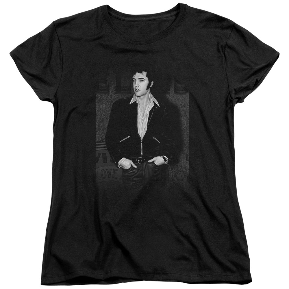 Elvis Presley Just Cool Womens T Shirt Black Officially Licensed