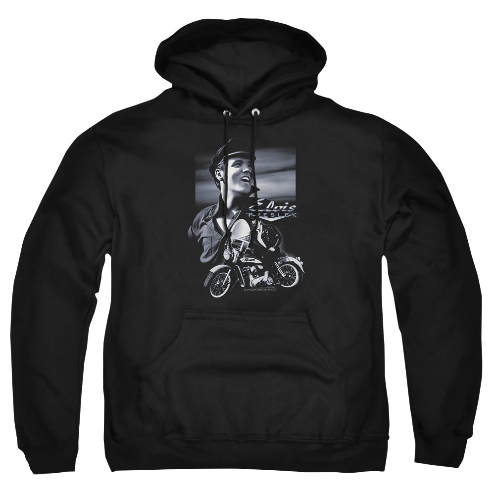 Elvis Presley Motorcycle Mens Hoodie Black Officially Licensed