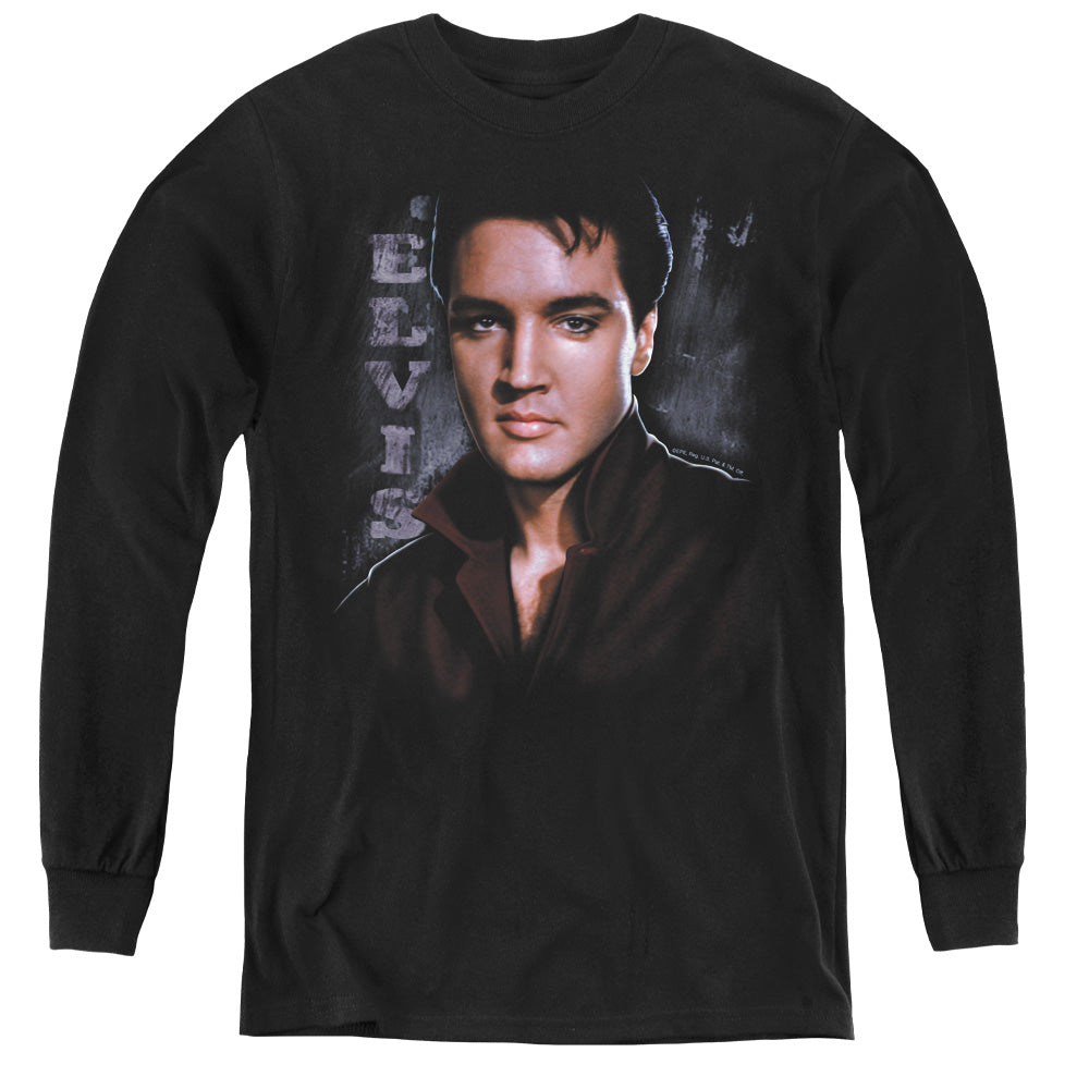Elvis Presley Tough Long Sleeve Kids Youth T Shirt Black Officially Licensed