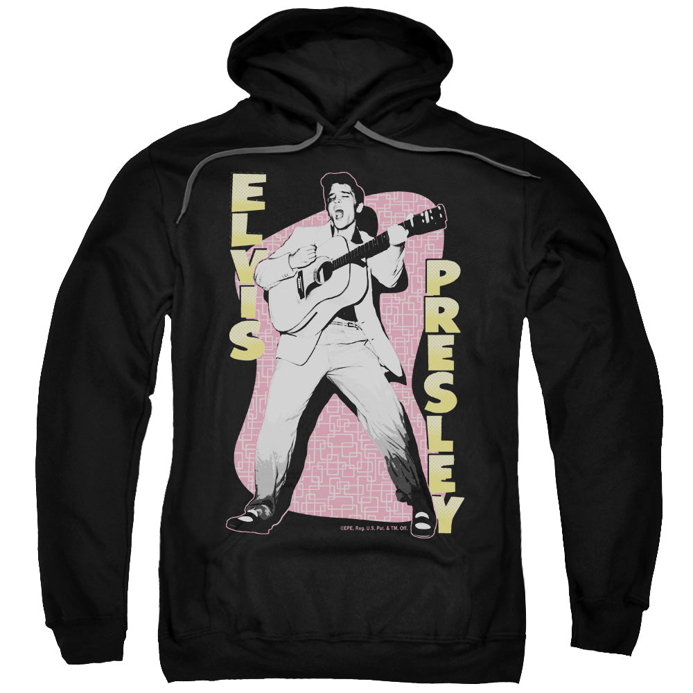 Elvis Presley Pink Rock Mens Hoodie Black Officially Licensed