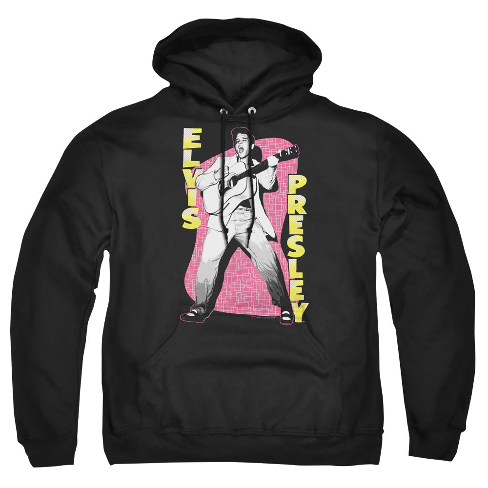 Elvis Presley Pink Rock Mens Hoodie Black Officially Licensed