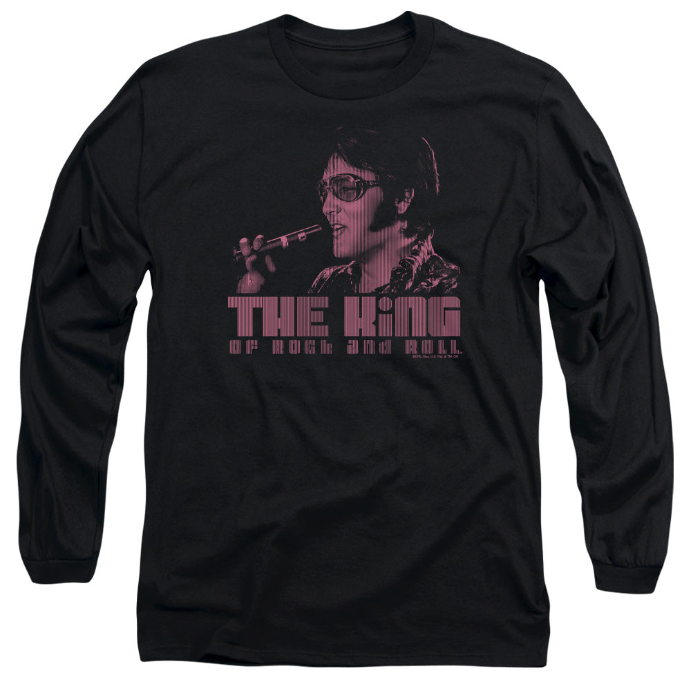 Elvis Presley The King Mens Long Sleeve Shirt Black Officially Licensed Officially Licensed