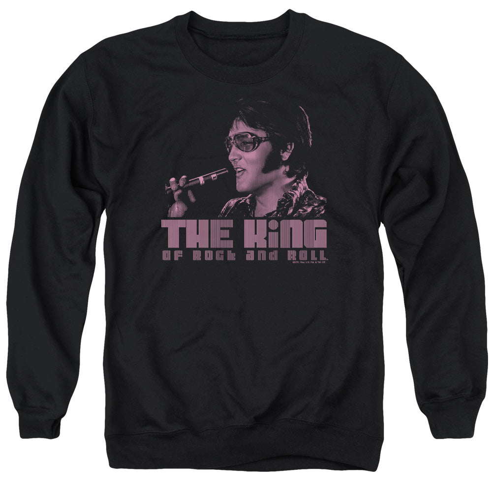 Elvis Presley The King Mens Crewneck Sweatshirt Black