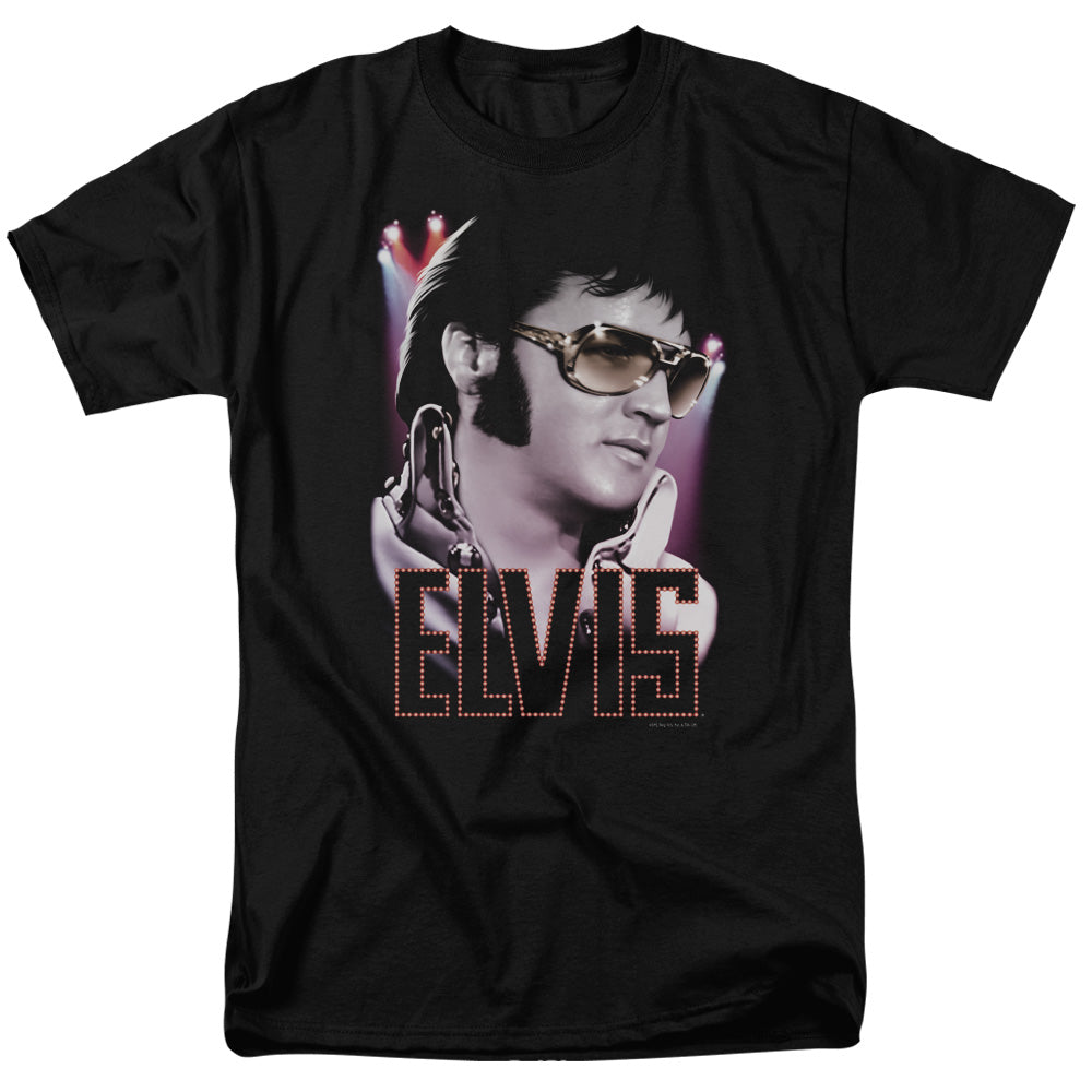 Elvis Presley 70S Star Mens T Shirt Black Officially Licensed