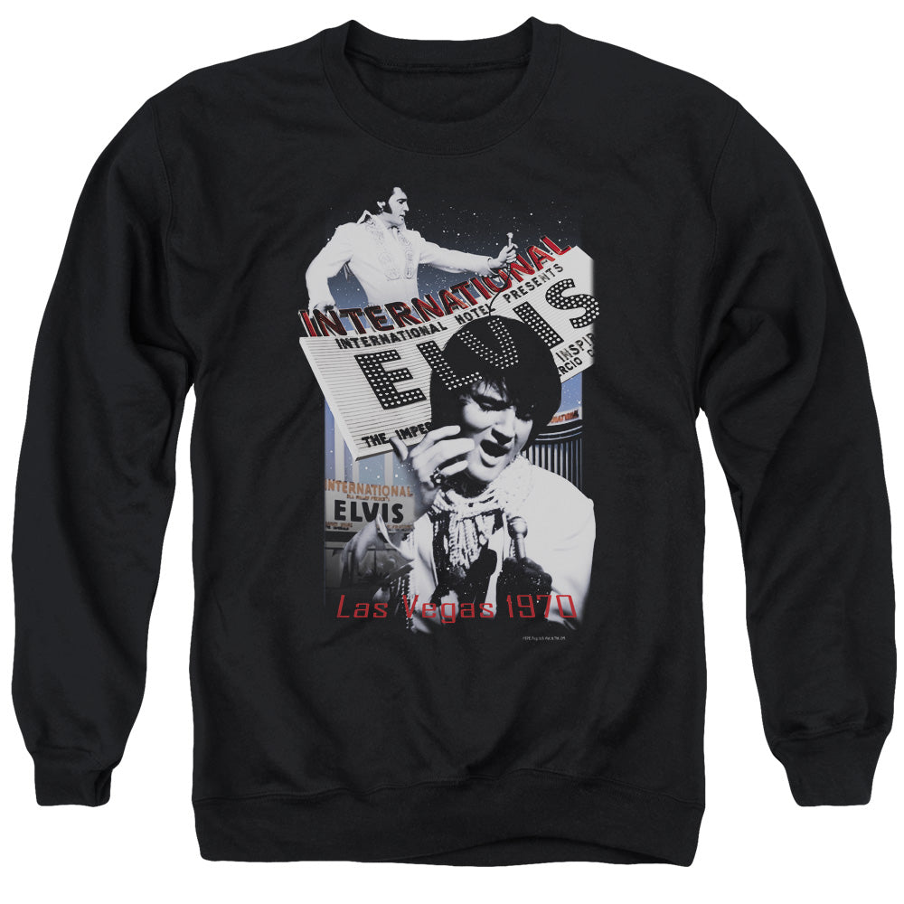 Elvis Presley International Hotel Mens Crewneck Sweatshirt Black