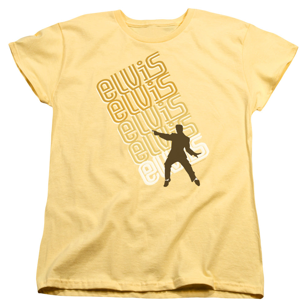 Elvis Presley Pointing Womens T Shirt Yellow Officially Licensed