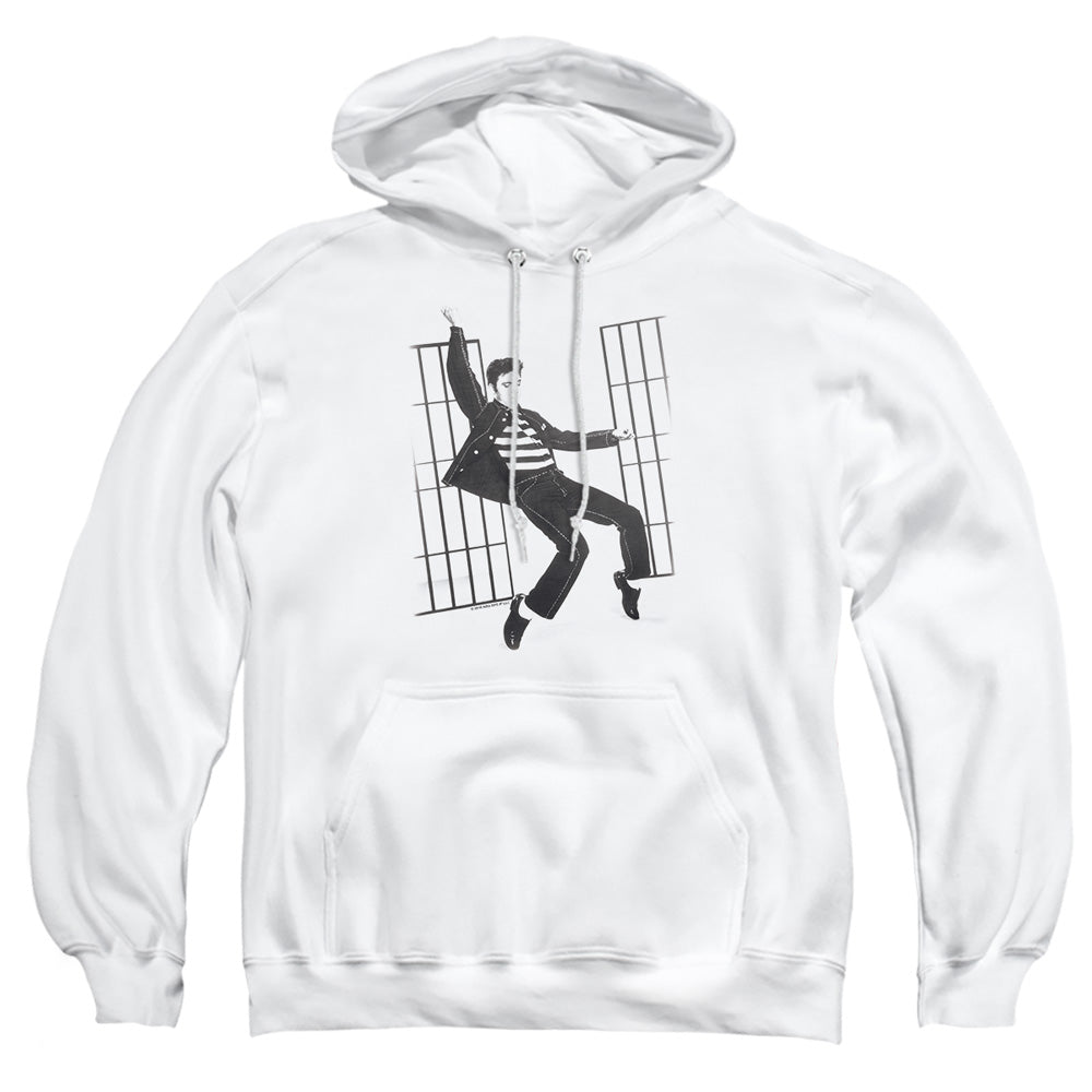 Elvis Presley Jailhouse Rock Mens Hoodie White Officially Licensed