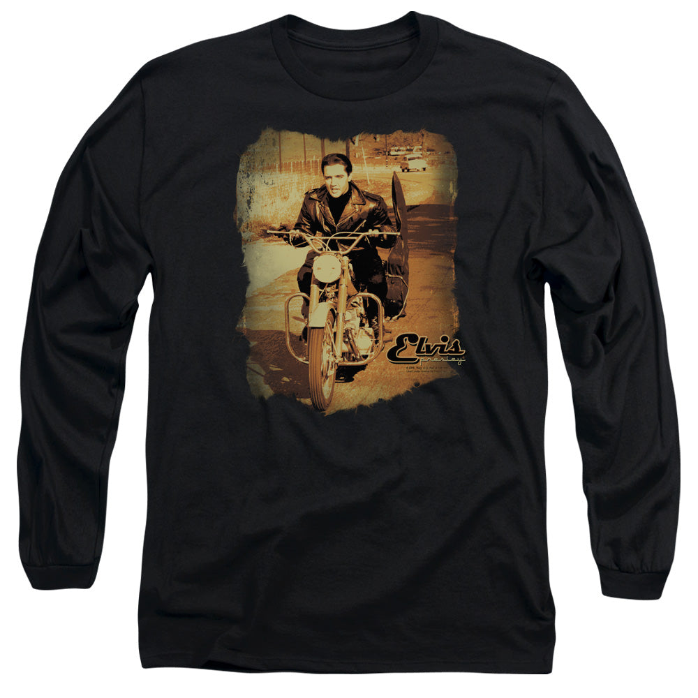 Elvis Presley Hit The Road Mens Long Sleeve Shirt Black Officially Licensed Officially Licensed