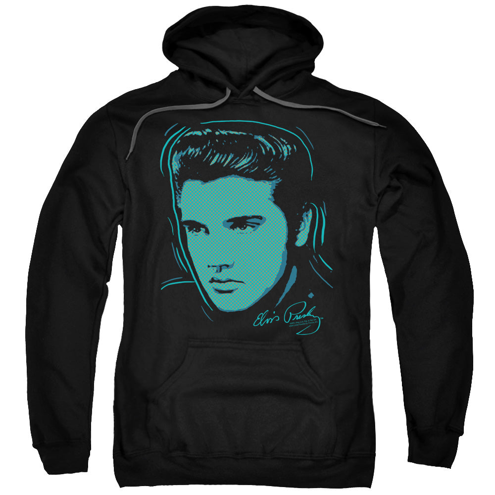Elvis Presley Young Dots Mens Hoodie Black Officially Licensed