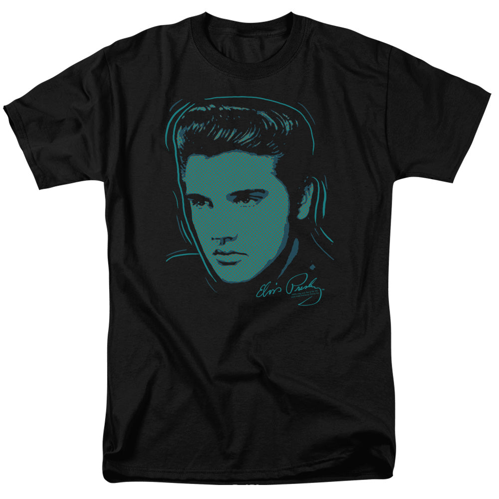 Elvis Presley Young Dots Mens T Shirt Black Officially Licensed
