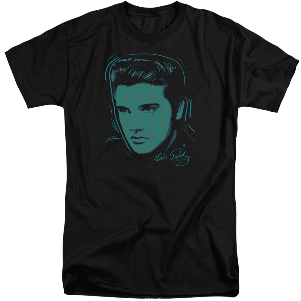 Elvis Presley Young Dots Mens Tall T Shirt Black Officially Licensed