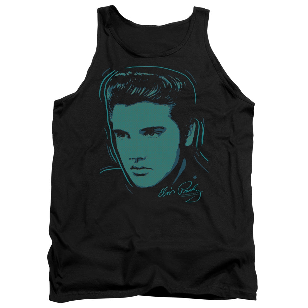 Elvis Presley Young Dots Mens Tank Top Shirt Black Officially Licensed