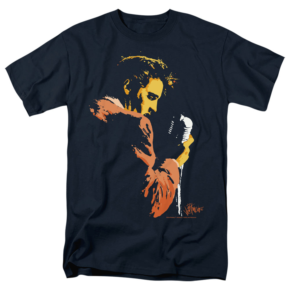 Elvis Presley Early Elvis Mens T Shirt Navy Officially Licensed