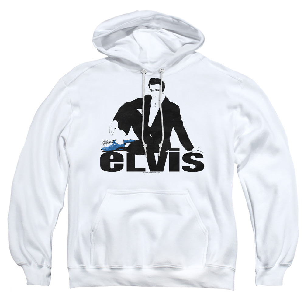 Elvis Presley Blue Suede Mens Hoodie White Officially Licensed
