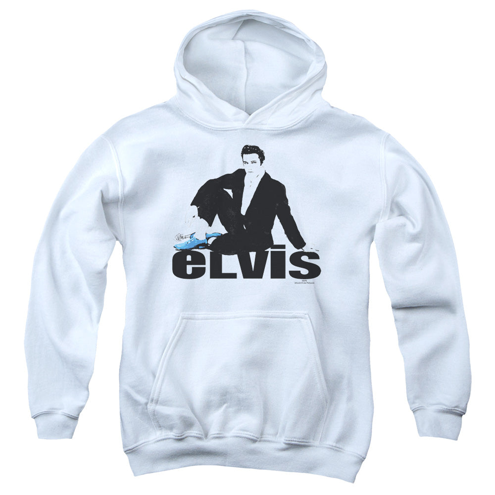 Elvis Presley Blue Suede Kids Youth Hoodie White Officially Licensed