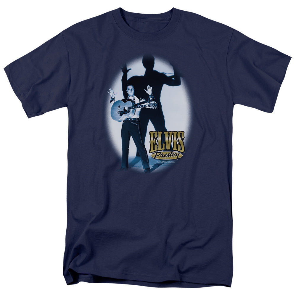 Elvis Presley Hands Up Mens T Shirt Navy Officially Licensed