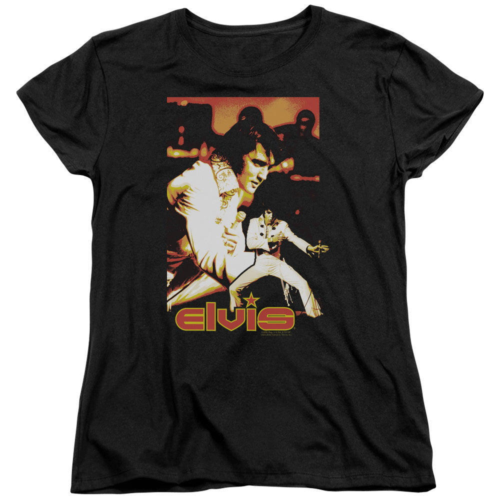 Elvis Presley Showman Womens T Shirt Black Officially Licensed
