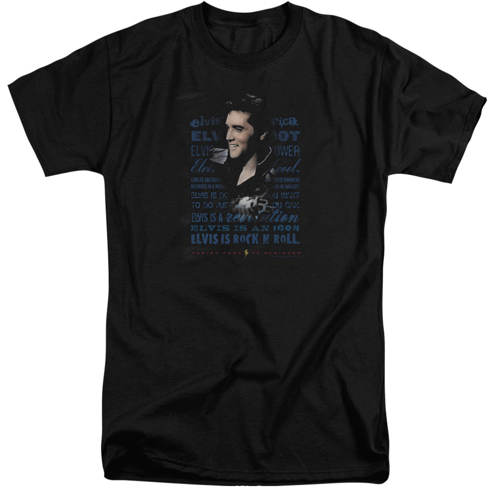 Elvis Presley Icon Mens Tall T Shirt Black Officially Licensed