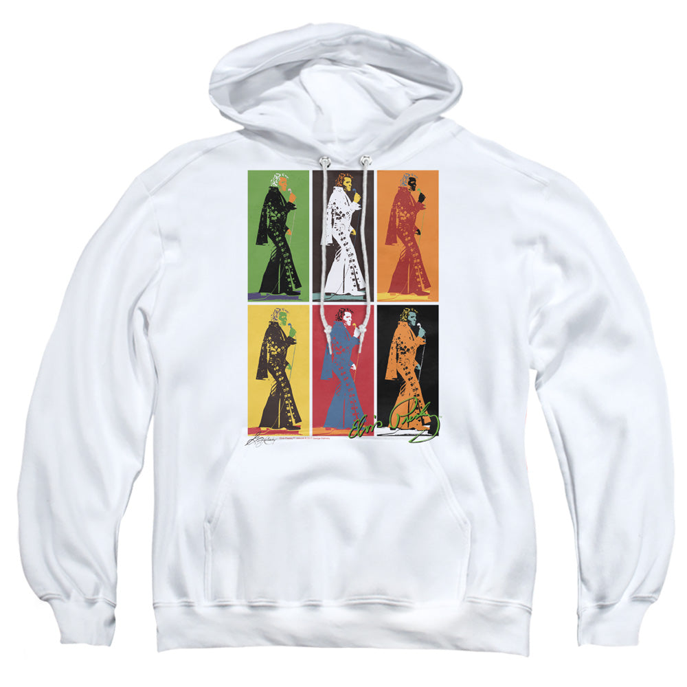 Elvis Presley Retro Boxes Mens Hoodie White Officially Licensed