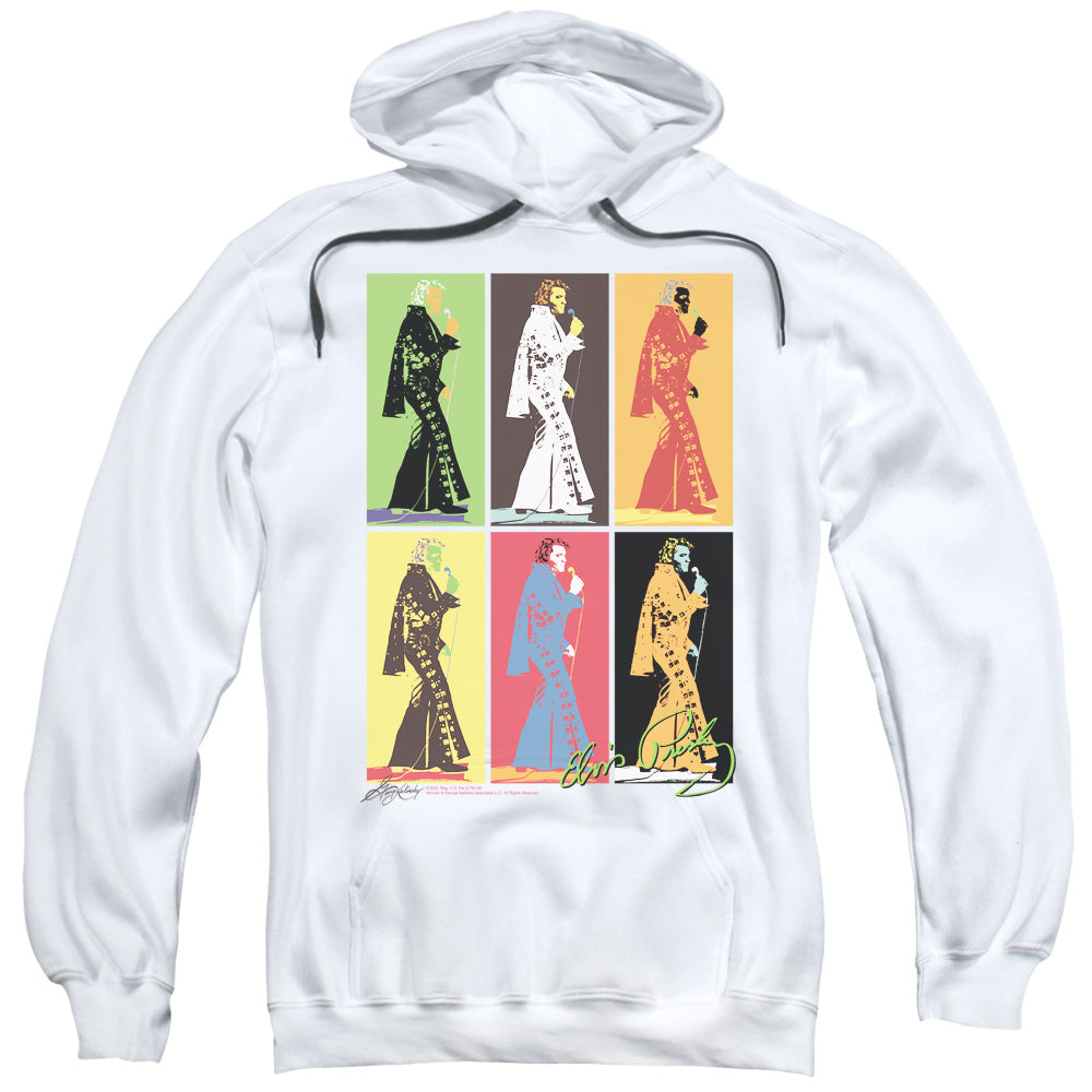 Elvis Presley Retro Boxes Mens Hoodie White Officially Licensed