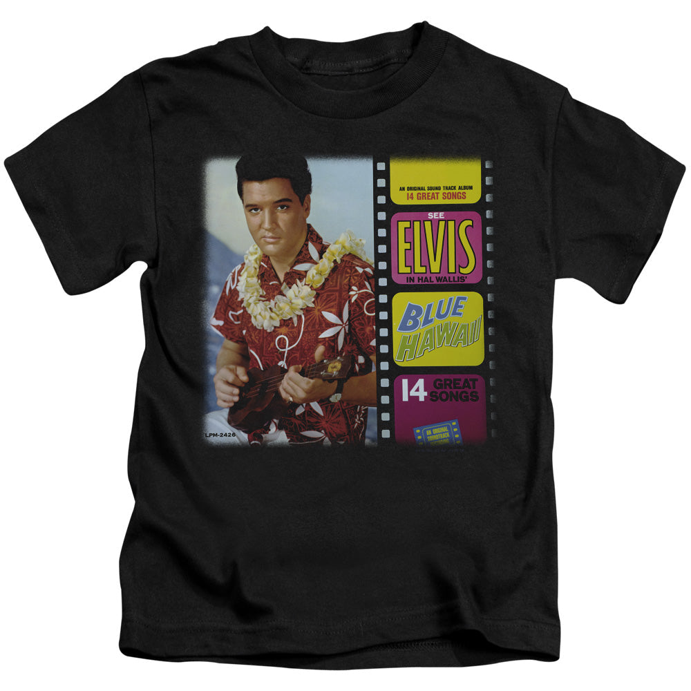 Elvis Presley Blue Hawaii Album Juvenile Kids Youth T Shirt Black Officially Licensed