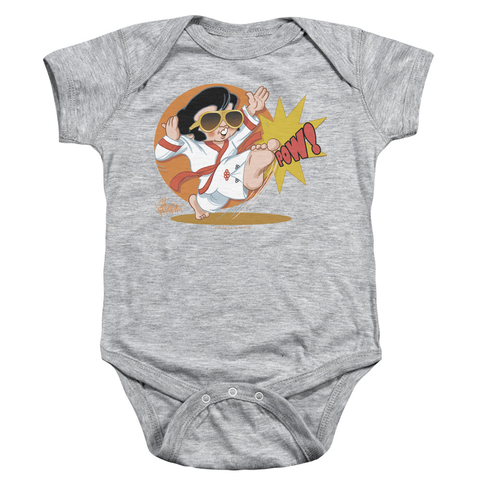 Elvis Presley Karate King Infant Baby Snapsuit Athletic Heather Officially Licensed