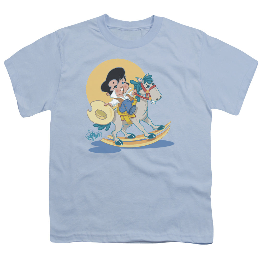Elvis Presley Yip E Kids Youth T Shirt Light Blue Officially Licensed