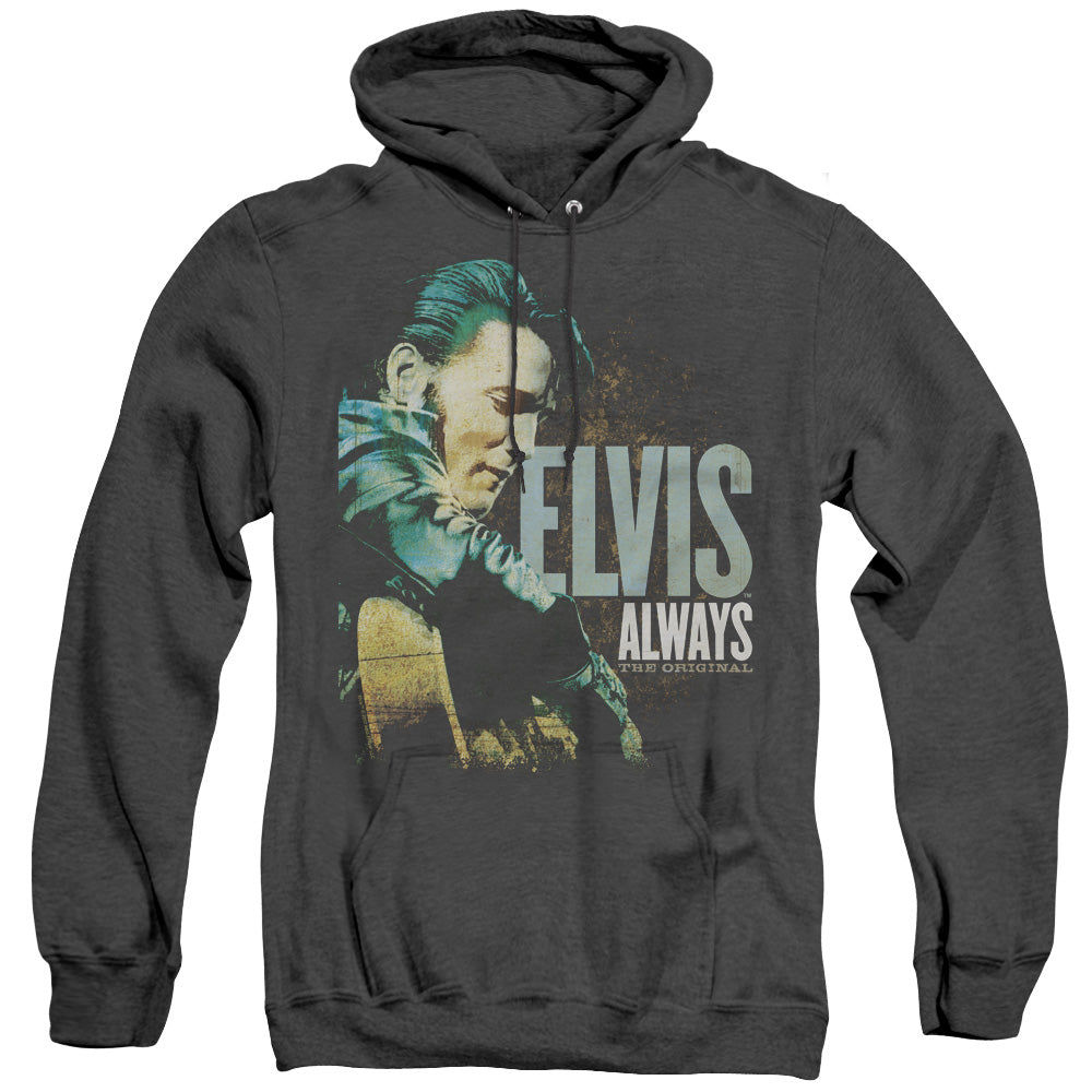 Elvis Presley Always The Original Heather Mens Hoodie Black Officially Licensed