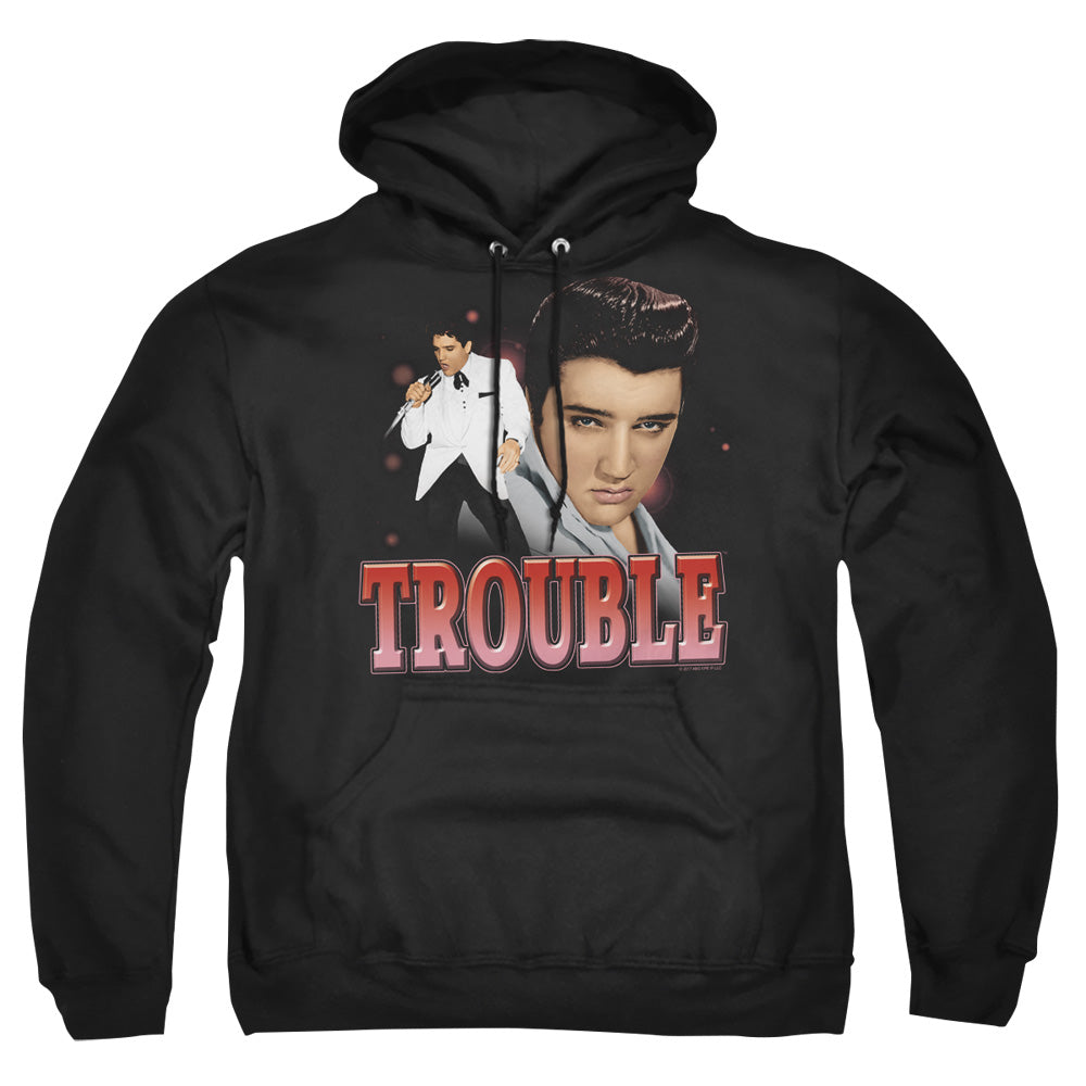 Elvis Presley Trouble Mens Hoodie Black Officially Licensed