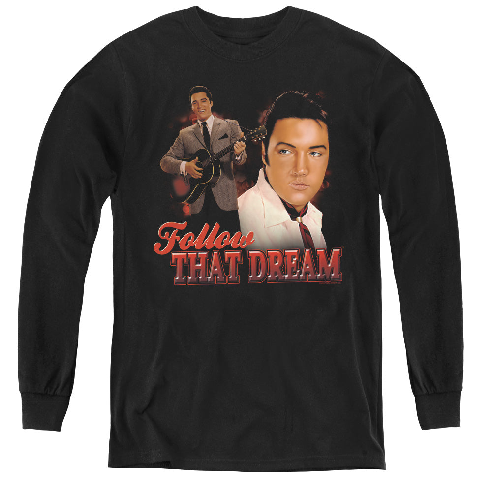 Elvis Presley Follow That Dream Long Sleeve Kids Youth T Shirt Black Officially Licensed