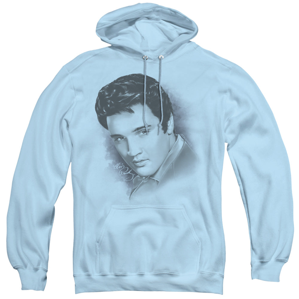 Elvis Presley Dreamy Mens Hoodie Light Blue Officially Licensed