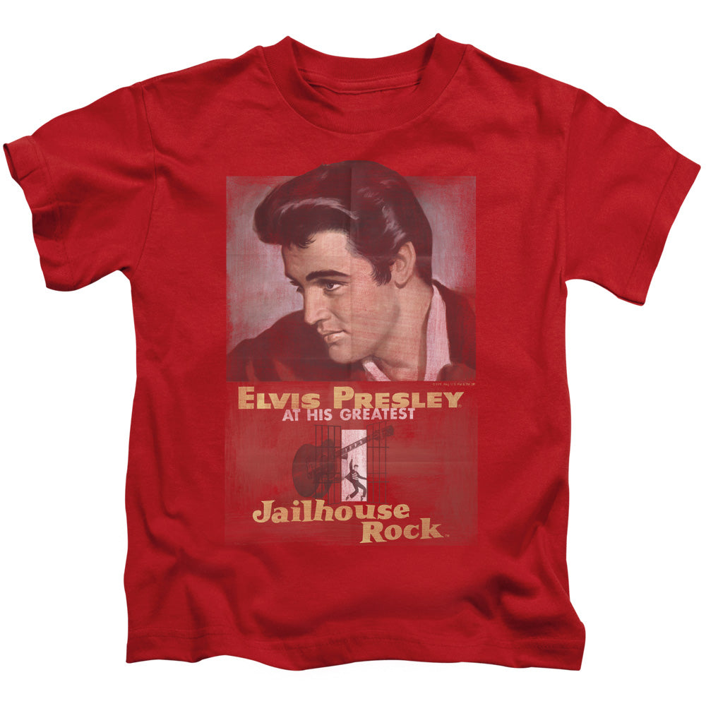 Elvis Presley Jailhouse Rock Poster Juvenile Kids Youth T Shirt Red Officially Licensed