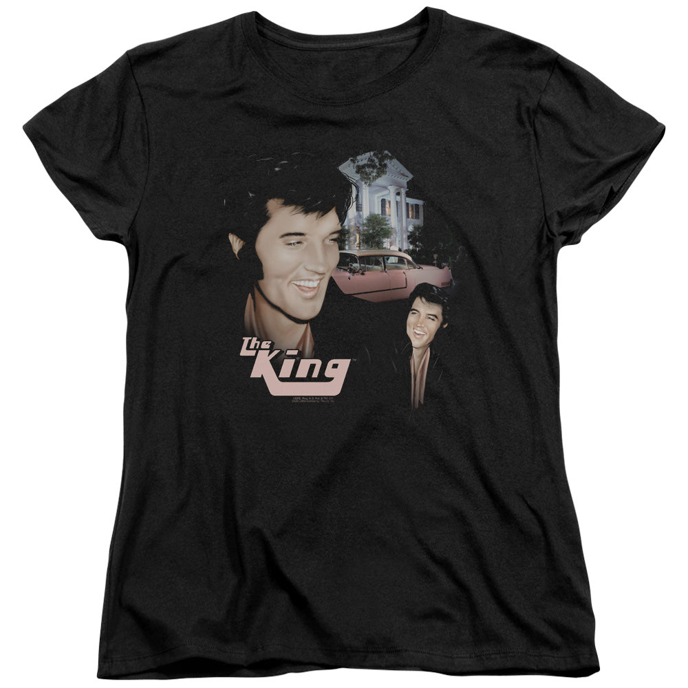 Elvis Presley Home Sweet Home Womens T Shirt Black Officially Licensed