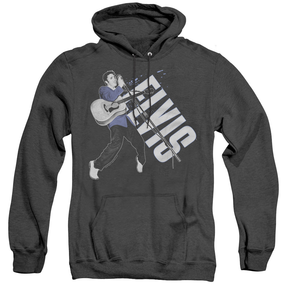 Elvis Presley On His Toes Mens Heather Hoodie Black Officially Licensed