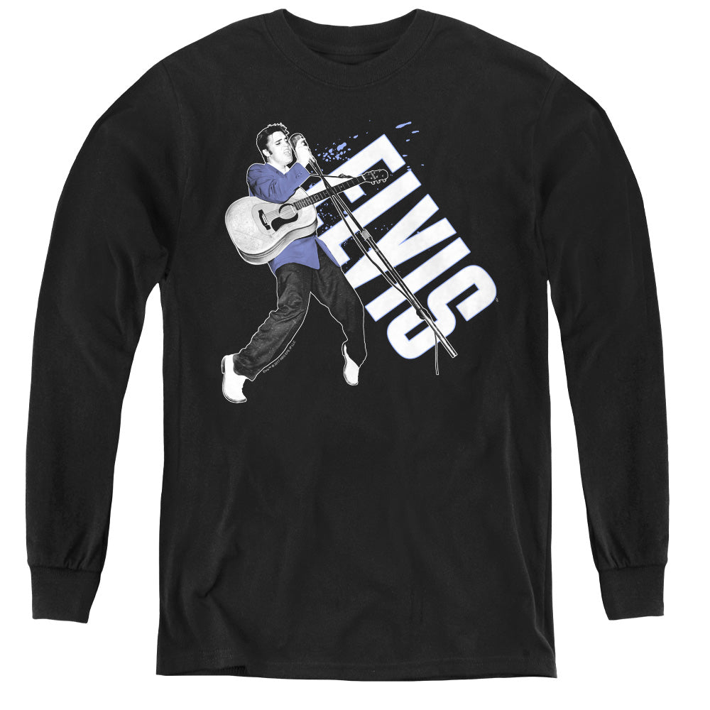 Elvis Presley on His Toes Long Sleeve Kids Youth T Shirt Black Officially Licensed
