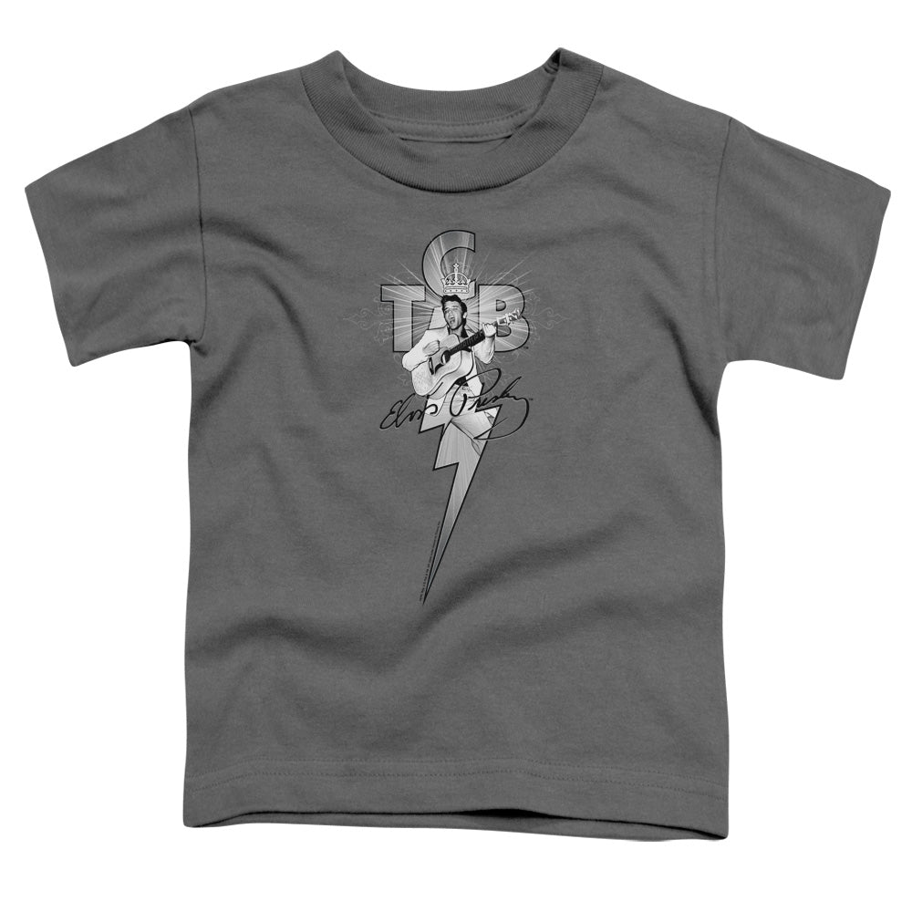 Elvis Presley Tcb Ornate Toddler Kids Youth T Shirt Charcoal Officially Licensed