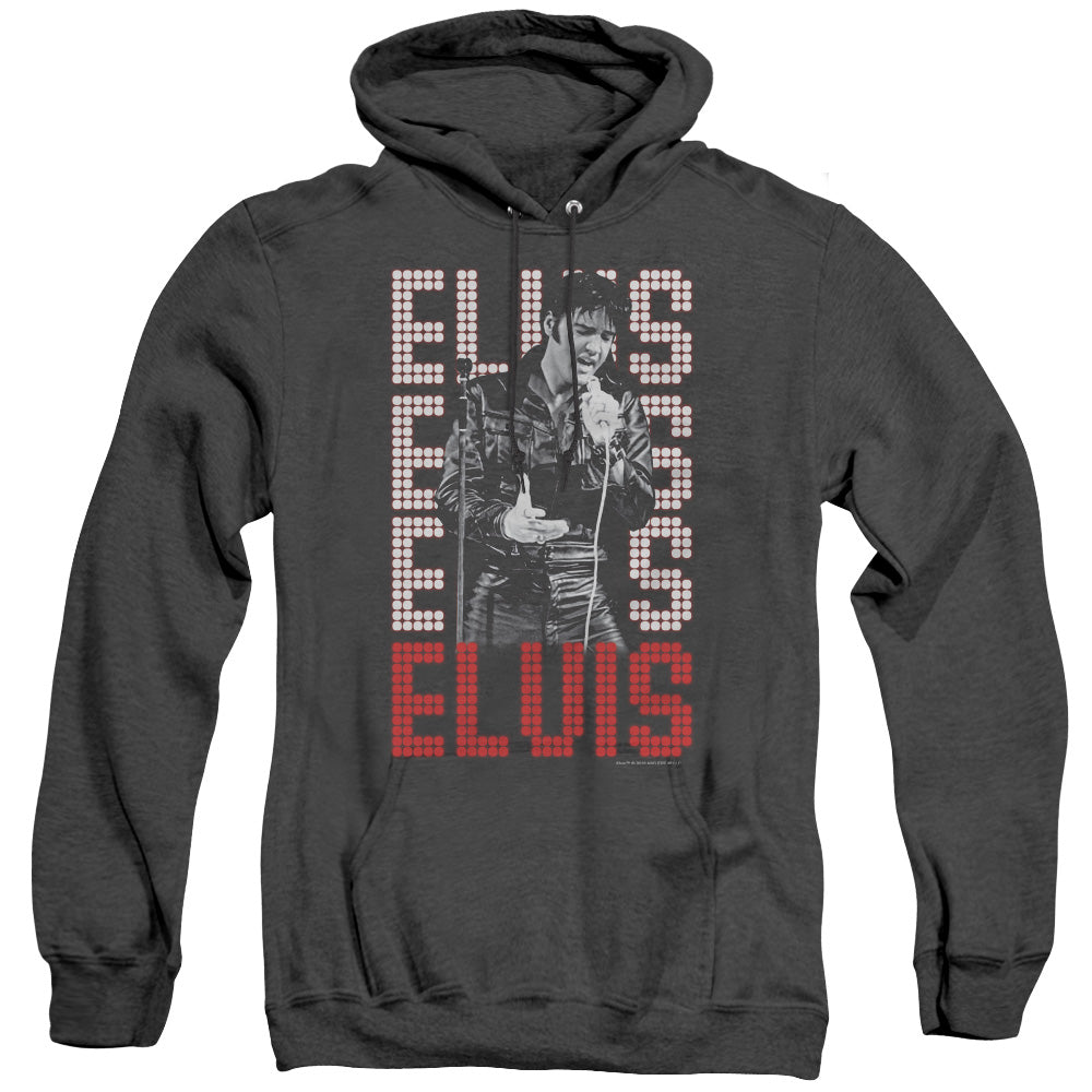 Elvis Presley 1968 Heather Mens Hoodie Black Officially Licensed