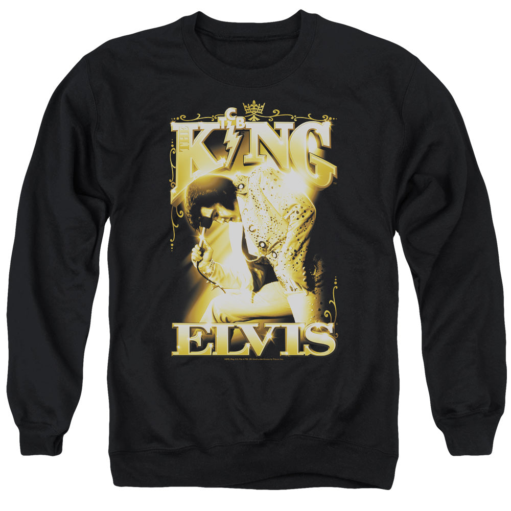 Elvis Presley The King Mens Crewneck Sweatshirt Black