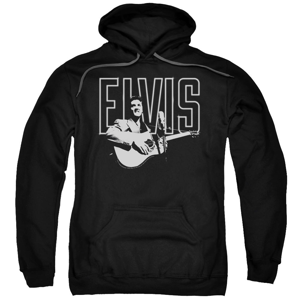 Elvis Presley White Glow Mens Hoodie Black Officially Licensed