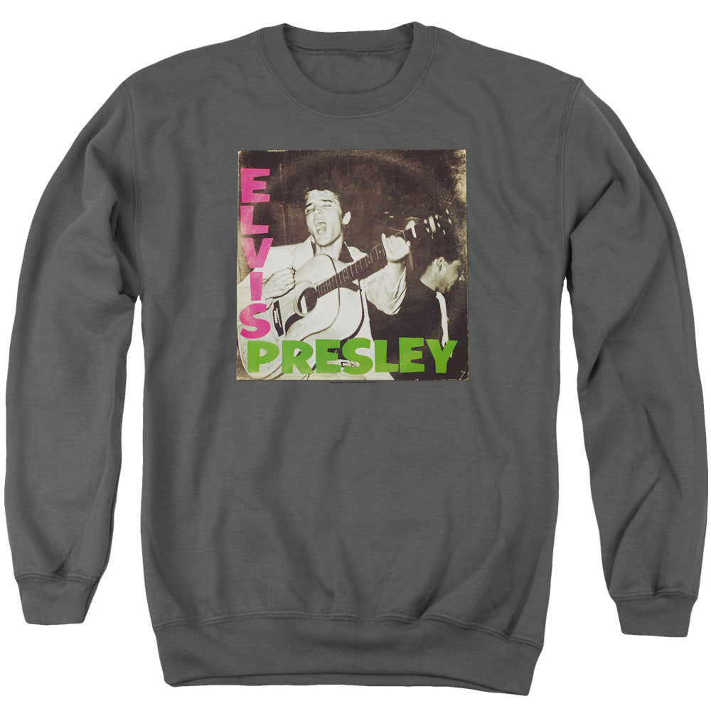 Elvis Presley First Lp Mens Crewneck Sweatshirt Charcoal