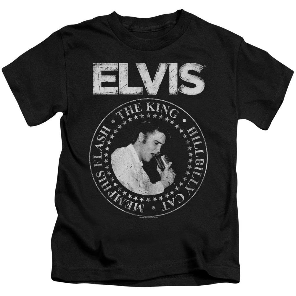 Elvis Presley Rock King Juvenile Kids Youth T Shirt Black Officially Licensed