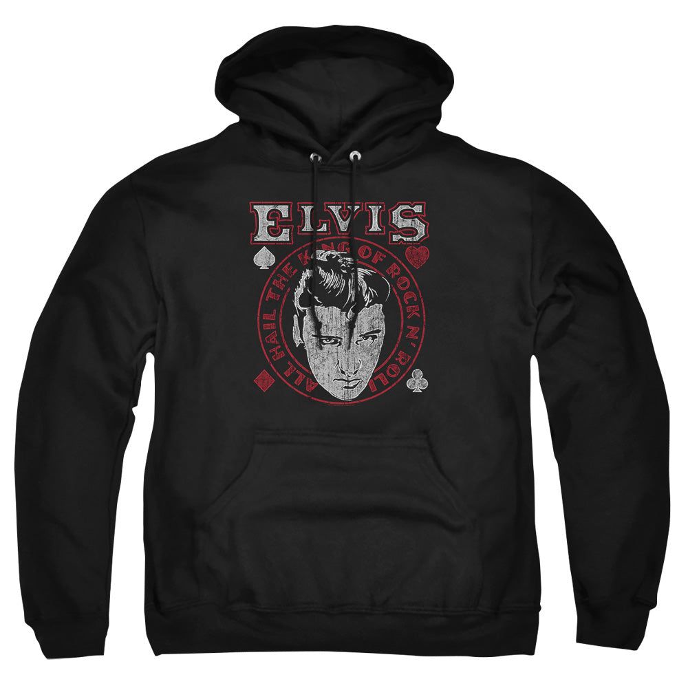 Elvis Presley Hail The King Mens Hoodie Black Officially Licensed