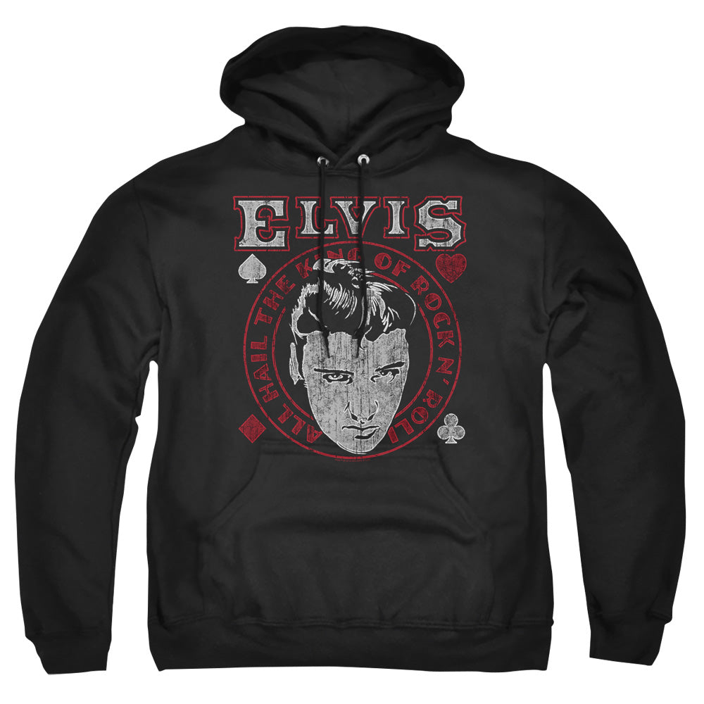 Elvis Presley Hail The King Mens Hoodie Black Officially Licensed